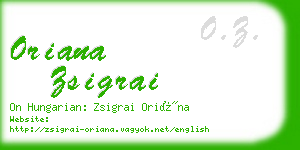 oriana zsigrai business card